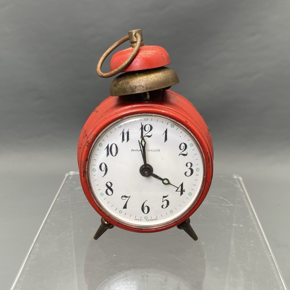 Blessing Alarm Clock Atomic Space Age West Germany EUC Does Not Works Red Gold